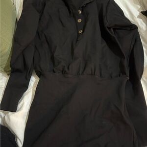 The Attico Black Long Sleeve Dress